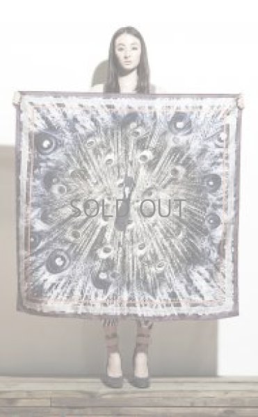 画像2: JUMA - SILK SCARF PEACOCK (2)