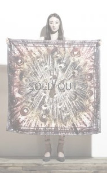画像1: JUMA - SILK SCARF PEACOCK (1)