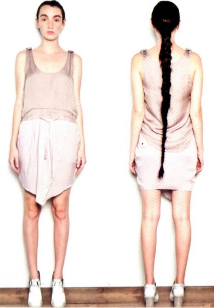 画像1: JUMA - wrap dress with overlay (1)