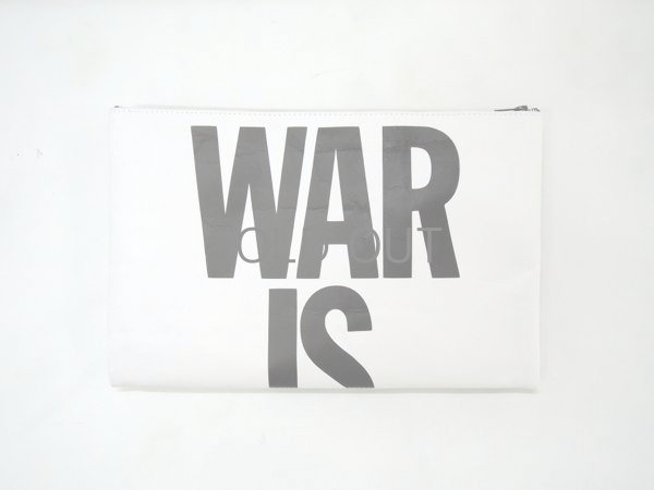 画像1: MATATABI - "WAR IS OVER" paper clutch bag (1)