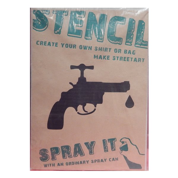 画像1: Gun-shaped stencil board (1)