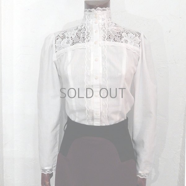 70's GUNNE SAX race blouse(70'sガニーサックス レースブラウス