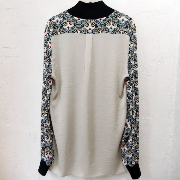 SIS by SPIJKERS en SPIJKERS - JASMIN BLOUSE / ICE BLUE LEO×TAUPE