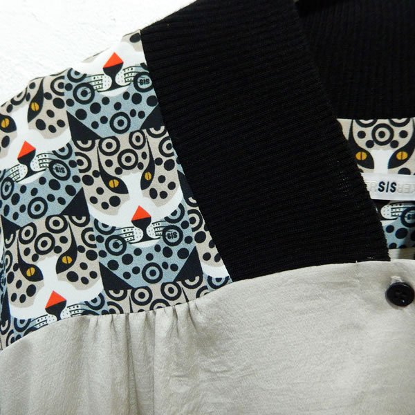 SIS by SPIJKERS en SPIJKERS - JASMIN BLOUSE / ICE BLUE LEO×TAUPE