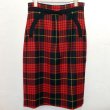 SIS by SPIJKERS en SPIJKERS - BOW SKIRT / RED×BLACK CHECK 