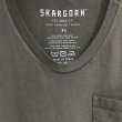 SKARGORN - #62 LONG SLEEVE BOX TEE [ CHARCOAL WASH]